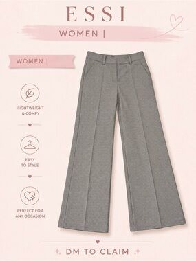 Express Gray Wide-Leg Dress Pants